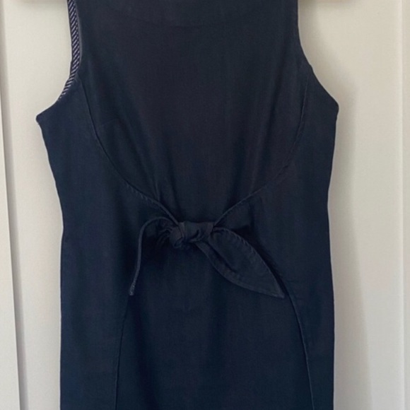 Anthropologie Holding Horses Blue Denim Clara Tie Knot Jean Dress - Picture 7 of 14